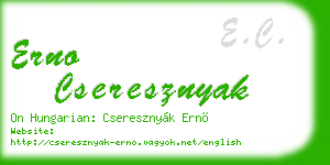 erno cseresznyak business card
